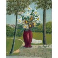 Букет цветов на фоне пейзажа - Бошан, Андре