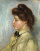 Молодая женщина с черным галстуком, 1897-98 - Ренуар, Пьер Огюст