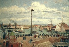 Лодка возвращается в Гавр в Онфлер, 1903 - Писсарро, Камиль