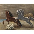 Бегущие лошади на берегу моря - Кирико, Джорджо де