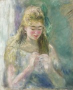 Шьющая девушка, 1875 - Ренуар, Пьер Огюст