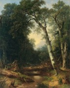 Лесной пейзаж с ручьем - Дюран, Ашер Браун