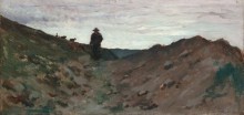 Пейзаж с крестьянином - Коро, Жан-Батист Камиль