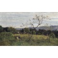 Пейзаж с крестьянкой - Коро, Жан-Батист Камиль