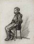 Сидящий мужчина с бородой (Seated Man with a Beard), 1886 - Гог, Винсент ван