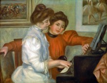 Урок музыки (Ивон и Кристин Лероль за пианино) - Ренуар, Пьер Огюст