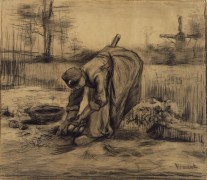 Крестьянка, копающая картофель ( Peasant Woman Lifting Potatoes), 1885 - Гог, Винсент ван