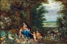 Мадонна с Младенцем и маленьким Иоанном Крестителем - Брейгель, Ян (младший)