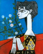 Жаклин с цветами, 1954 - Пикассо, Пабло