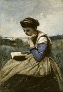 Читающая женщина - Коро, Жан-Батист Камиль