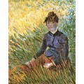 Женщина сидящая в траве (Woman Seated on the Grass), 1887 - Гог, Винсент ван