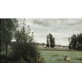 Пейзаж  с фигурой - Коро, Жан-Батист Камиль