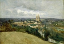 Пейзаж с видом на Сен-Ло - Коро, Жан-Батист Камиль
