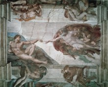 Сотворение Адама - Микеланджело Буонарроти