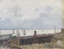 Вход в порт Гавра, пасмурная  погода, 1903 - Писсарро, Камиль