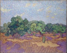 Оливковая роща и бледно-голубое небо (Olive Grove - Pale Blue Sky), 1889 - Гог, Винсент ван
