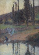 Прачка на берегу реки, 1905 - Мартен, Анри Жан Гийом