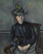 Мадам Сезанн в зеленой шляпе - Сезанн, Поль