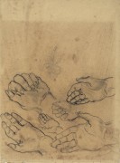 Зарисовки руки (Studies of a Hand), 1890 - Гог, Винсент ван