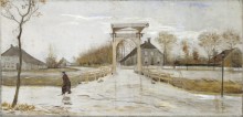 Подъемный мост в Нью-Амстердам (Drawbridge in Nieuw-Amsterdam), 1883 - Гог, Винсент ван