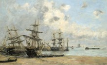 Портро, суда в порту, 1873 - Буден, Эжен