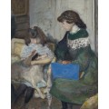 Девушки с собачкой (Портрет дочерей Натансона) - Боннар, Пьер