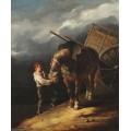 Мальчик, кормящий овсом свою лошадь - Жерико, Теодор Жан Луи Андре