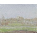 Вид Безинкурт, туман, 1894 - Писсарро, Камиль