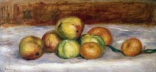 Натюрморт с яблоками и мандаринами - Ренуар, Пьер Огюст