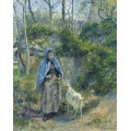 Пастушка и козочка, 1881 - Писсарро, Камиль