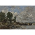 Река в Плогастель, 1870 - Буден, Эжен