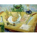 Натюрморт: чертежная доска, трубка, лук и сургуч (Still Life - Drawing Board, Pipe, Onions and Sealing Wax), 1889 - Гог, Винсент ван