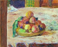 Тарелка с персиками - Боннар, Пьер