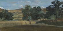 Пшеничное поле в Морване - Коро, Жан-Батист Камиль
