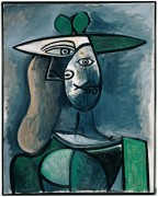 Женщина в зеленой шляпке - Пикассо, Пабло