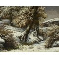 Деревья в снегу - Курбе, Гюстав