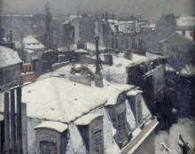 Крыши в снегу (Эффект снега) - Кайботт, Густав