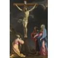 Христос на кресте, с Девой и святыми - Лесюэр, Эсташ