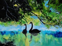 Лебеди на воде - Сток