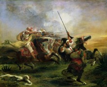 Атака арабской конницы - Делакруа, Эжен 