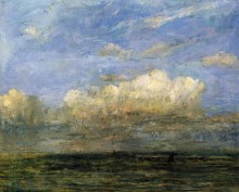Море с белыми облаками, 1884 - Энсор, Джеймс