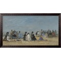 Трувиль, сцена на пляже, 1874 - Буден, Эжен