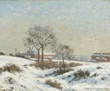 Снежный пейзаж в Южном Норвуде, 1871 - Писсарро, Камиль