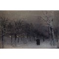 Бульвар зимой (Бульвар вечером). 1883 - Левитан, Исаак Ильич