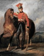 Улан Имперской Гвардии со своим конем - Жерико, Теодор Жан Луи Андре