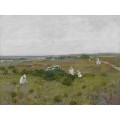 Девушки, собирающие полевые цветы близ моря - Чейз, Уильям Меррит