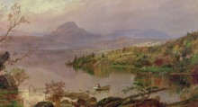 Пейзаж с горным пиком у озера Викхем - Кропси, Джаспер Фрэнсис