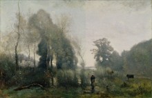 Утро в Виль-д'Авре - Коро, Жан-Батист Камиль