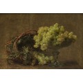Натюрморт с виноградом в стеклянной вазе - Фантен-Латур, Анри