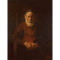 Портрет старика в красном - Рембрандт, Харменс ван Рейн